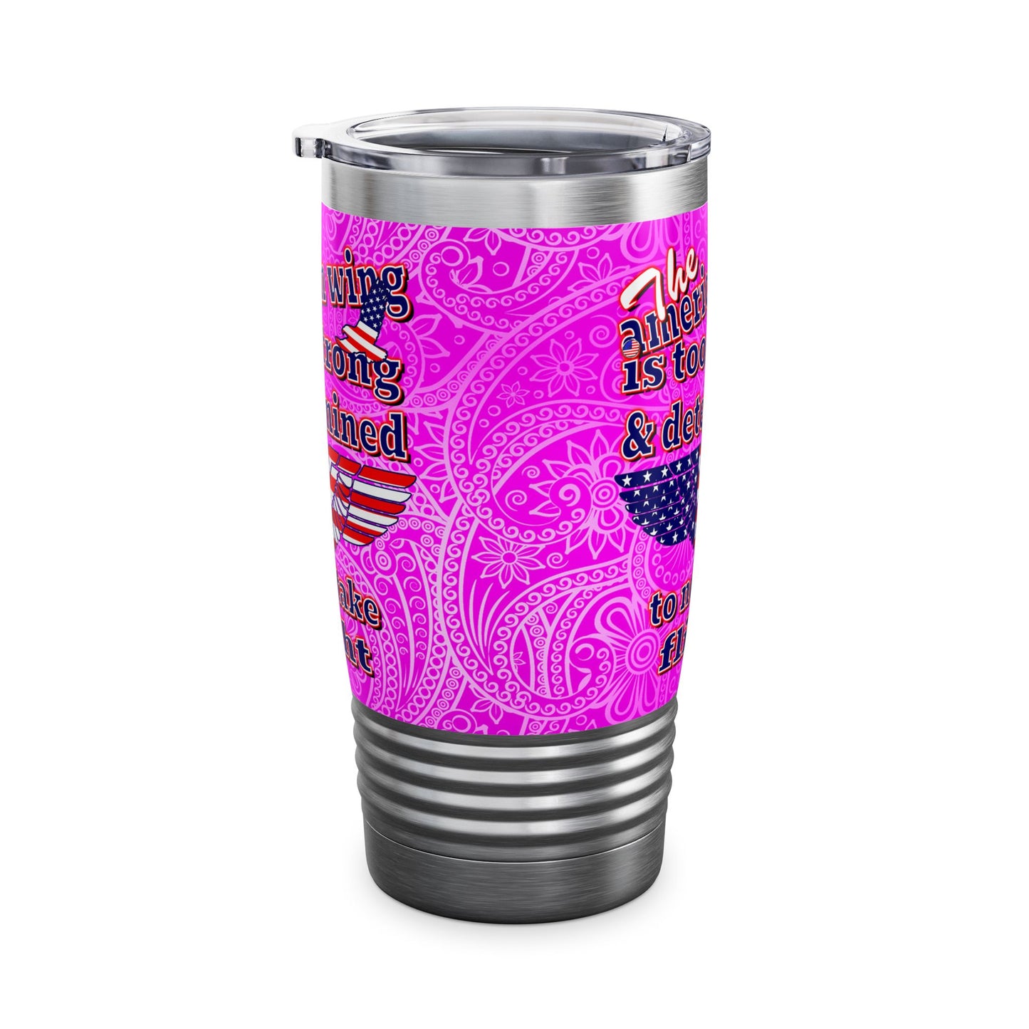 american wing - Ringneck Tumbler, 20oz (pink swirl)