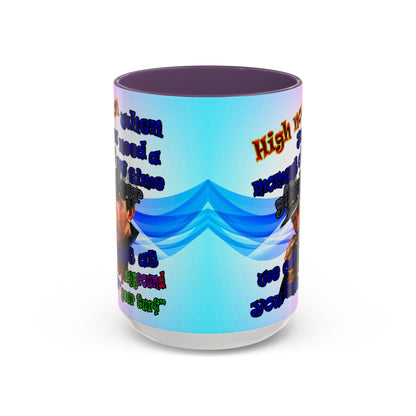 high noon - Accent Mug (light blue-pink wave)