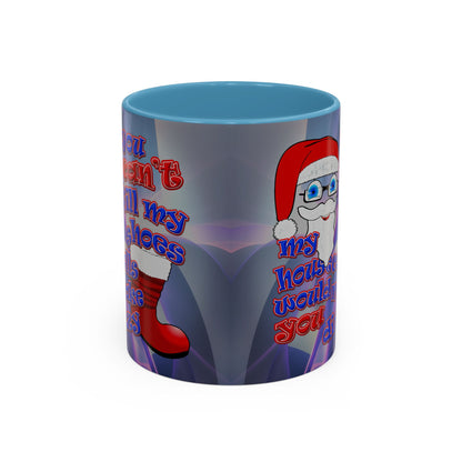 santa's shoes - Accent Mug (grey-pink wave)