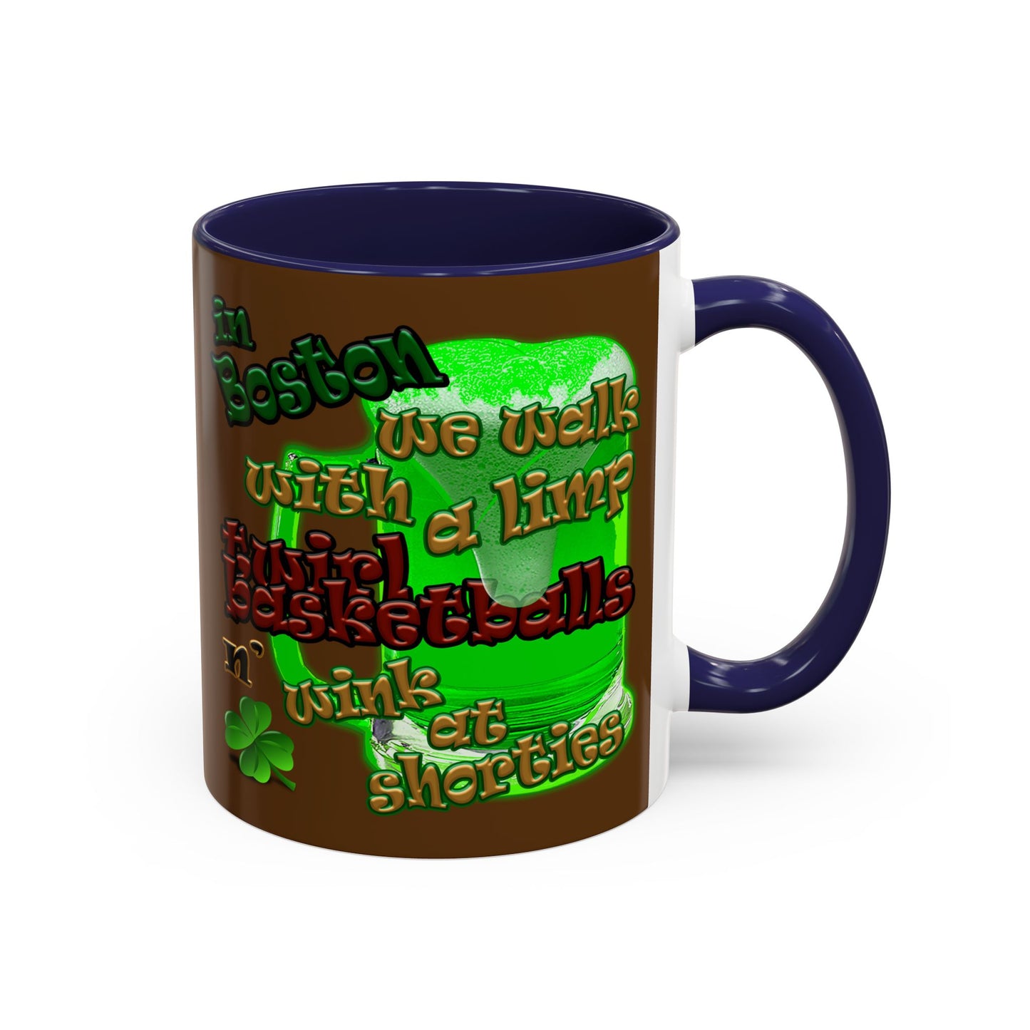 celtics logo - Accent Mug (brown)