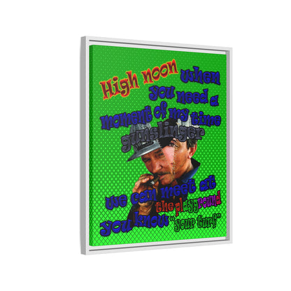 high noon - framed canvas art (logo green)