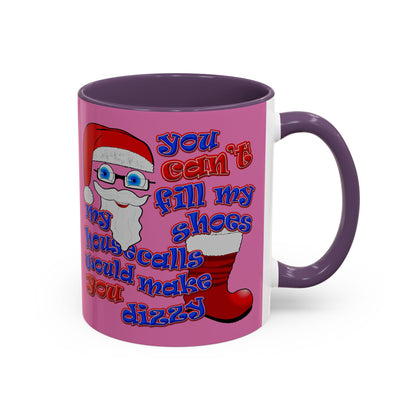 santa's shoes - Accent Mug (light pink)