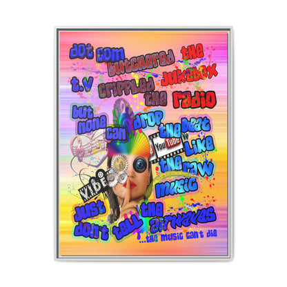 drop the beat - framed canvas art (color blur)