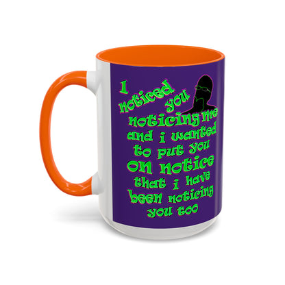 noticed you noticing - Accent Mug (purple)