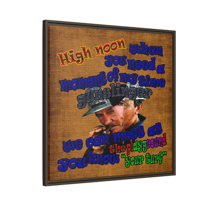 high noon - framed canvas art (brown papyrus)