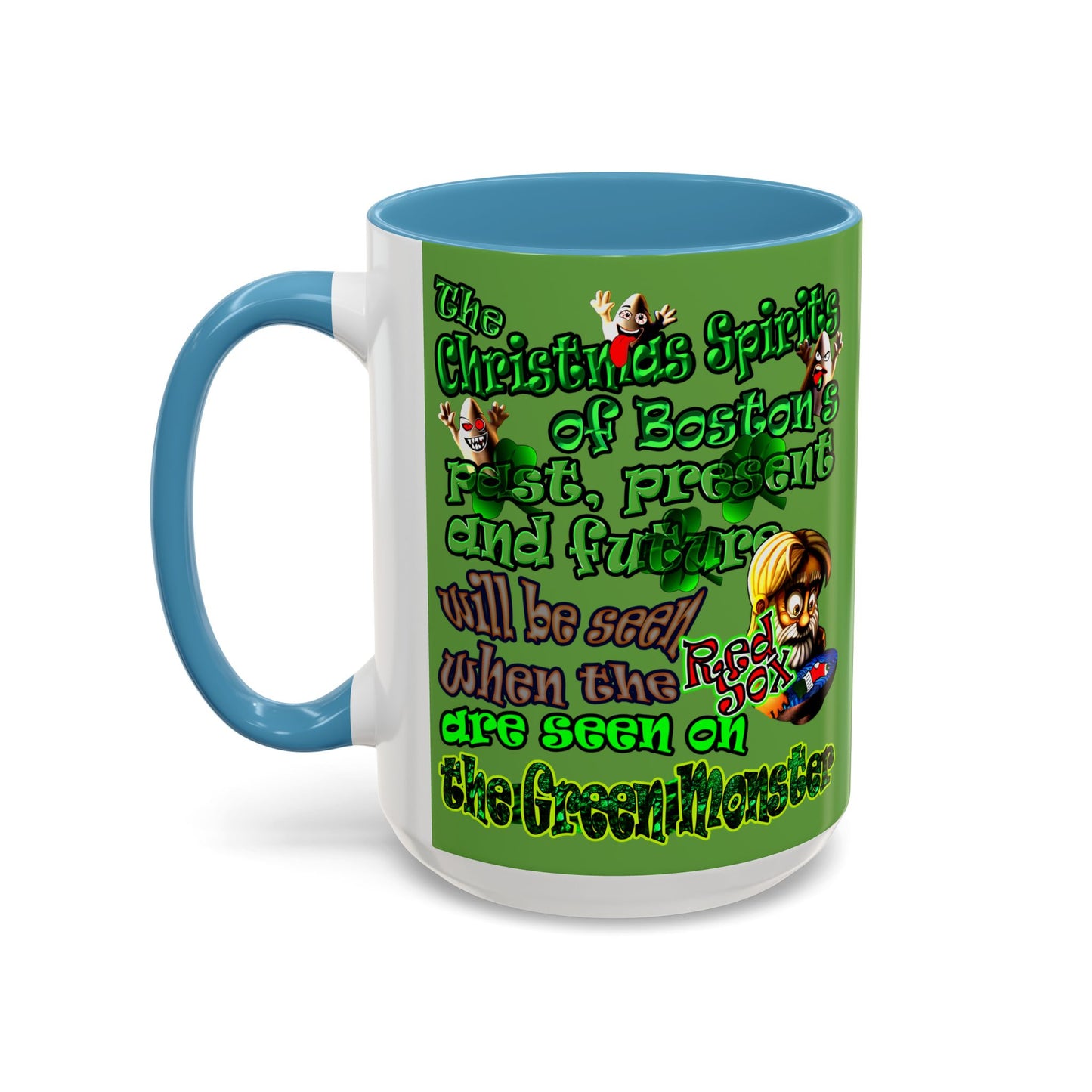 christmas spirits of boston - Accent Mug (green)