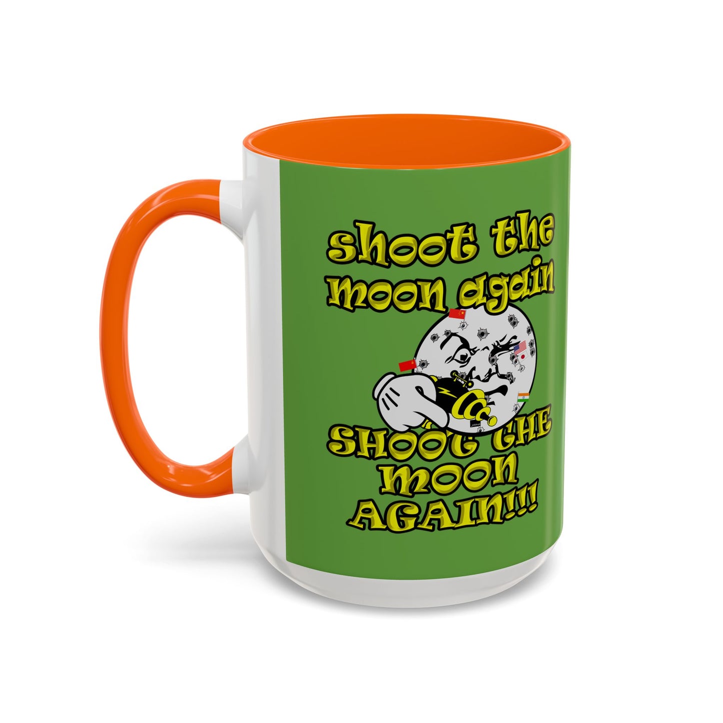 shoot the moon again - Accent Mug (green)