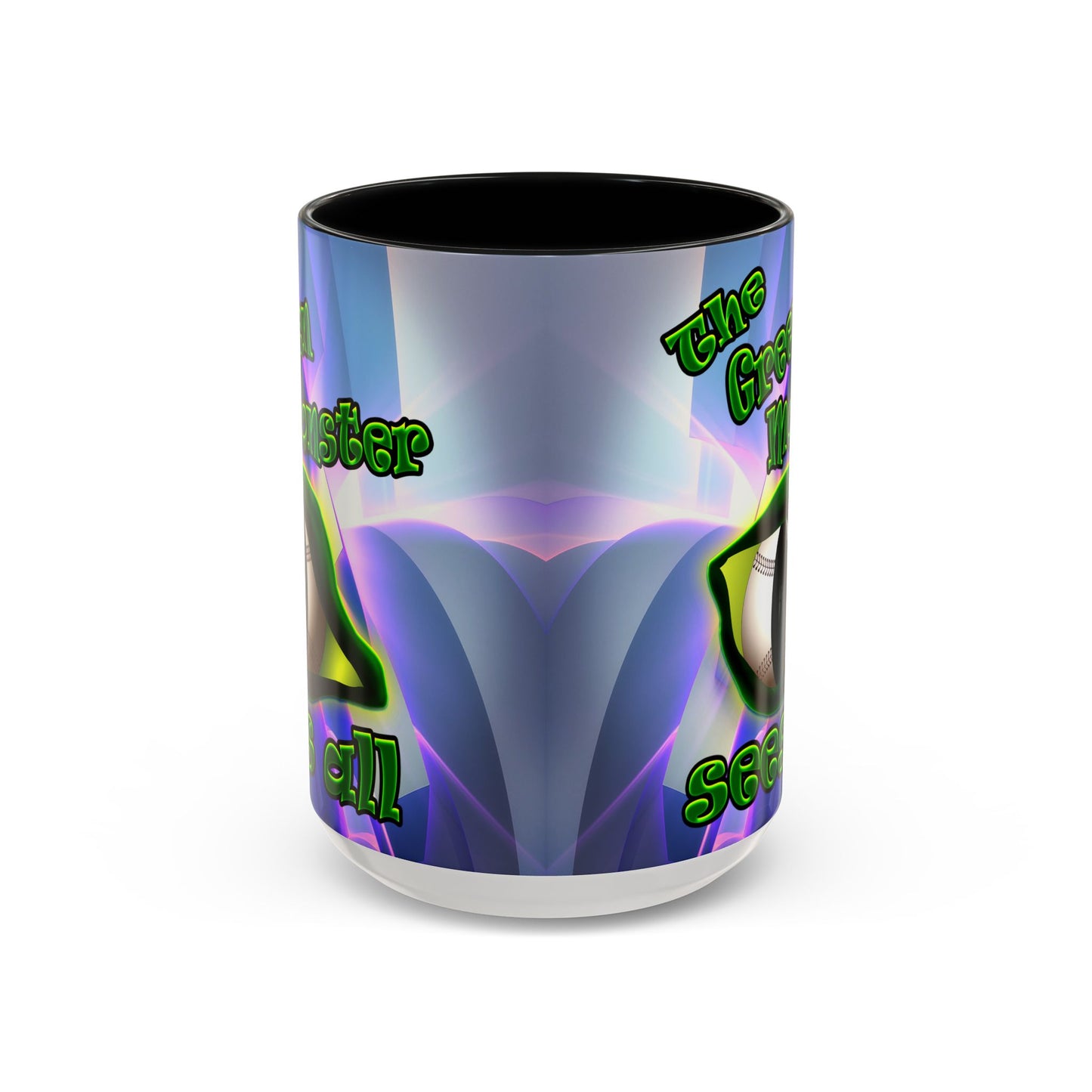 green monster - Accent Mug (grey-pink wave)