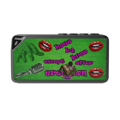 hoes b4 bros - Jabba Bluetooth Speaker (green turf)