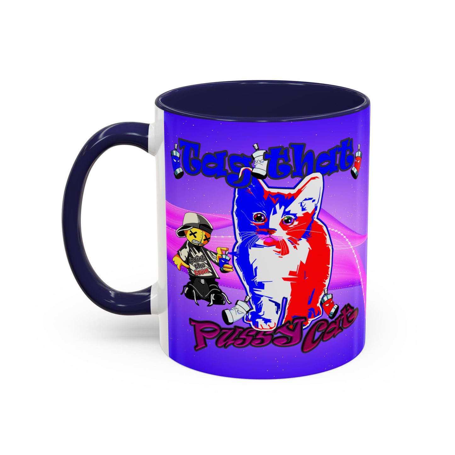tag that - Accent Mug (purple-pink wave)