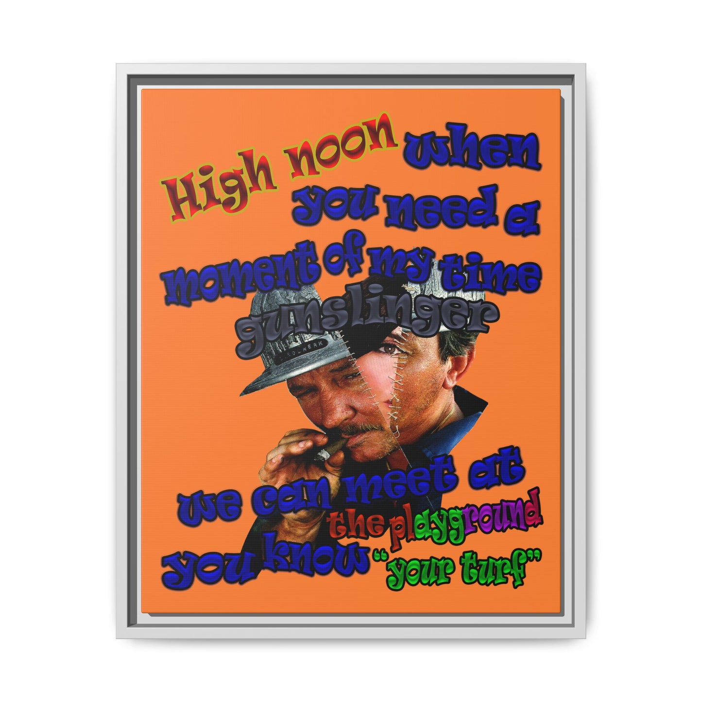 high noon - framed canvas art (crusta)