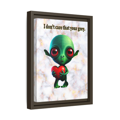 I don't care that your grey - framed canvas art (white marble)