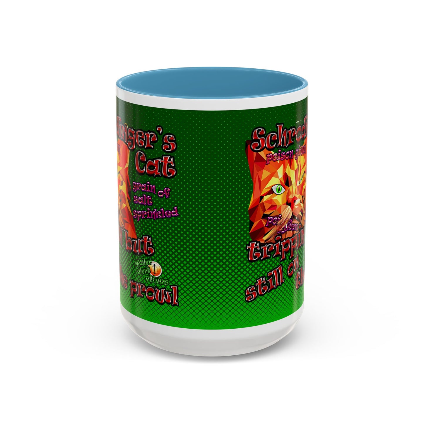 schrodinger's cat - Accent Mug (logo green)