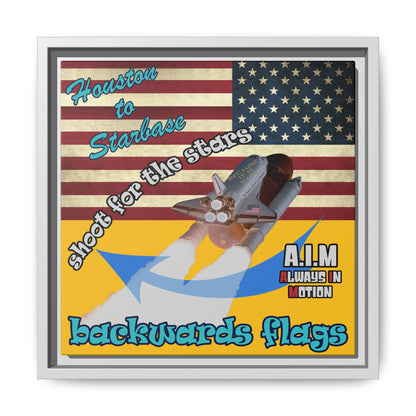 shoot for the stars - framed canvas art (yellow)