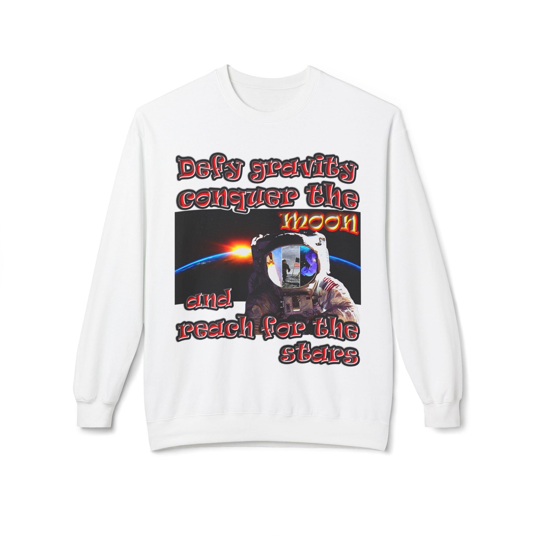 defy conquer reach - Unisex Midweight Softstyle Fleece Crewneck Sweatshirt