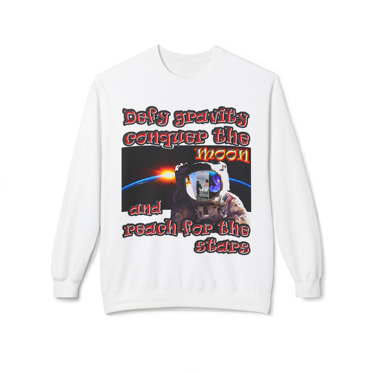 defy conquer reach - Unisex Midweight Softstyle Fleece Crewneck Sweatshirt