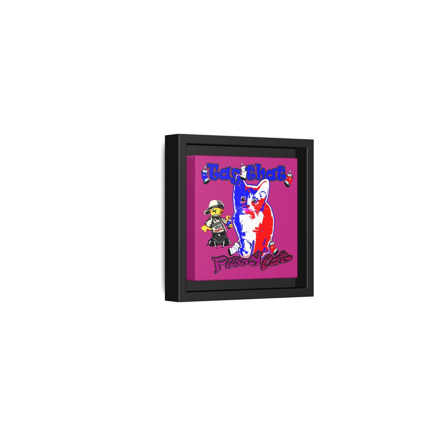 tag that - framed canvas art (pink)
