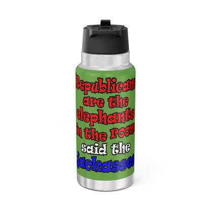 donkeys and elephants - Gator Tumbler, 32oz (green)