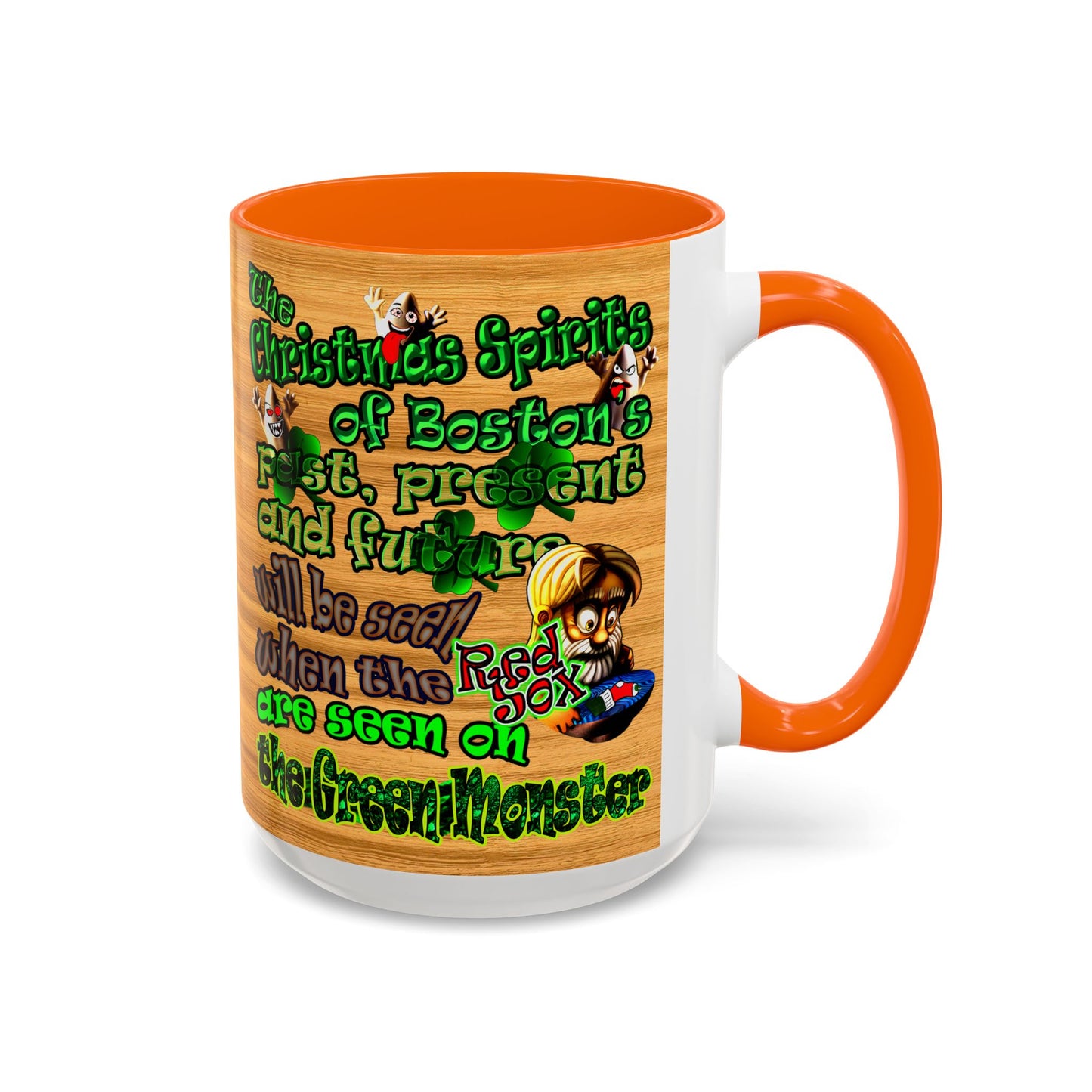 christmas spirits of boston - Accent Mug (butterscotch wood finish)