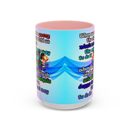 doggystyle - Accent Mug (light blue-pink wave)