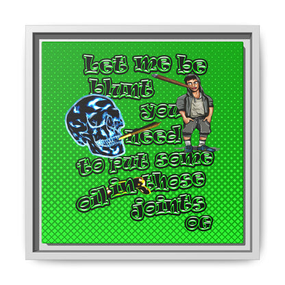 og - framed canvas art (logo green)