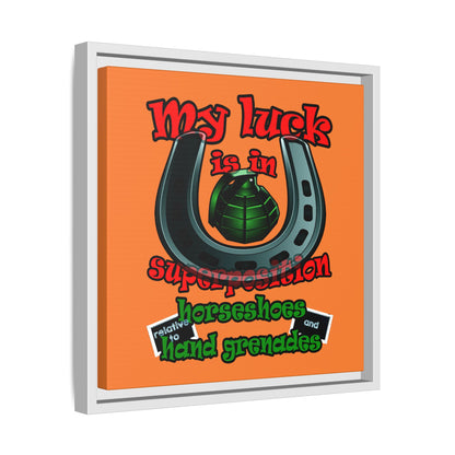 my luck - framed canvas art (crusta)