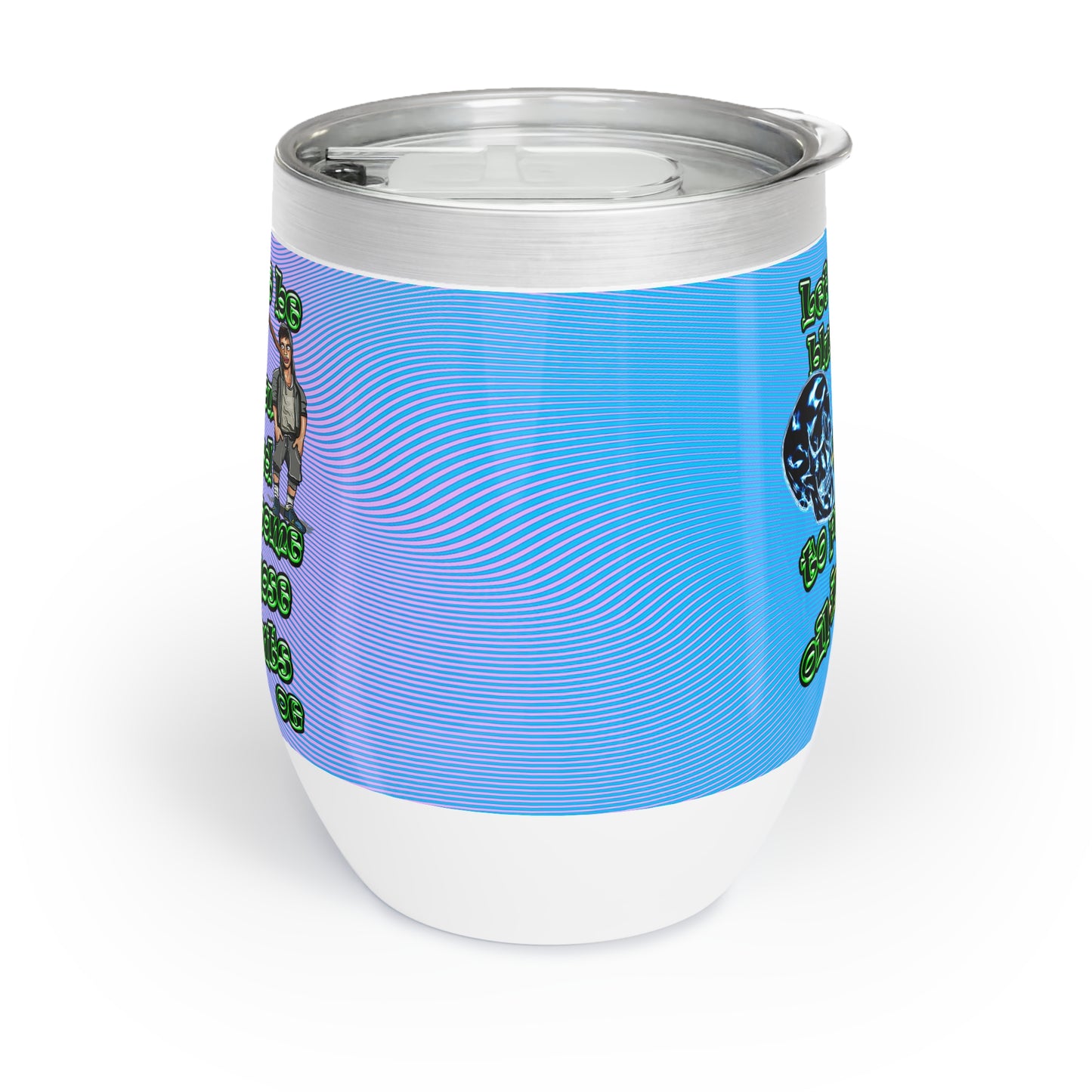 og - Chill Wine Tumbler (light blue-purple wave)