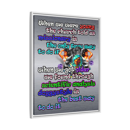 doggystyle - framed canvas art (brushed nickel)