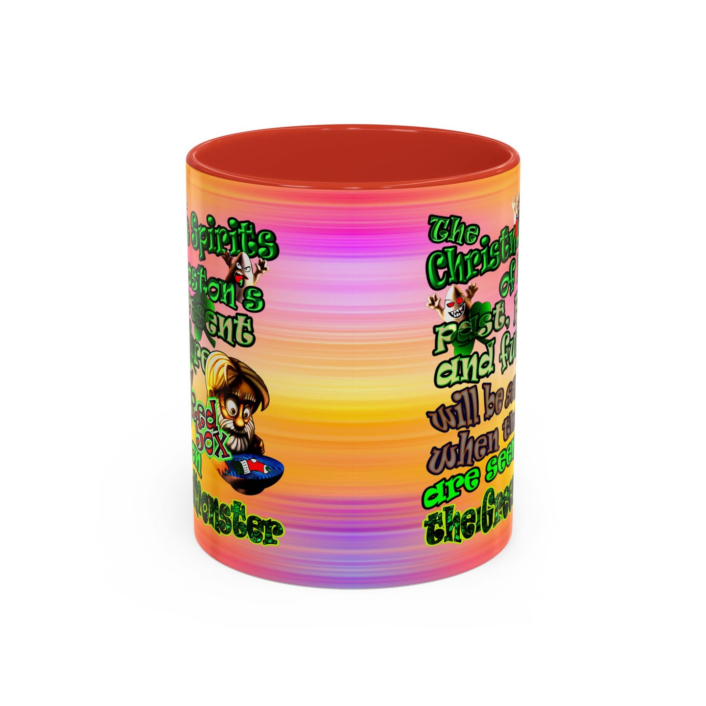 christmas spirits of boston - Accent Mug (color blur)