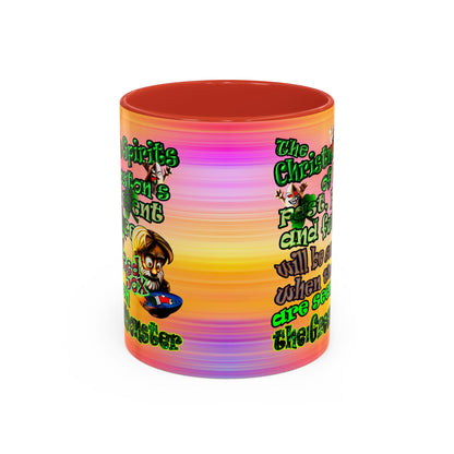 christmas spirits of boston - Accent Mug (color blur)