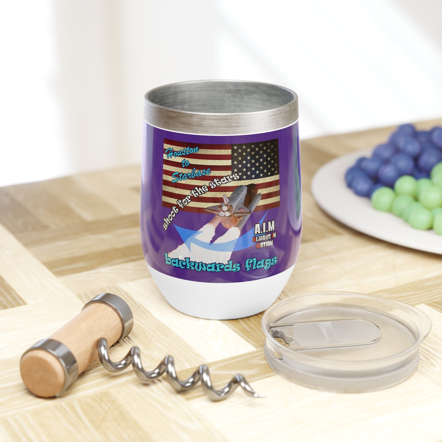 shoot for the stars - Chill Wine Tumbler (purple)