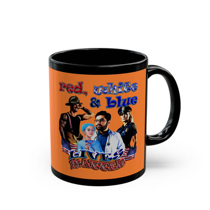 rw&b lives matter - Black Mug (crusta)