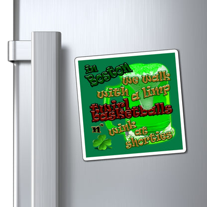 celtics logo - Magnets - (dark green)