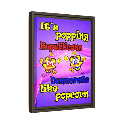 popping like popcorn - framed canvas art (purple-pink wave)