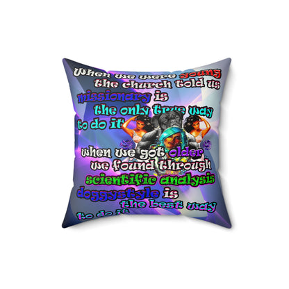 doggystyle - Faux Suede Square Pillow - (grey-pink wave)