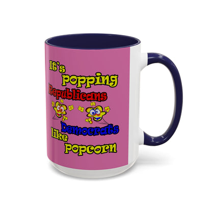 popping like popcorn - Accent Mug (light pink)