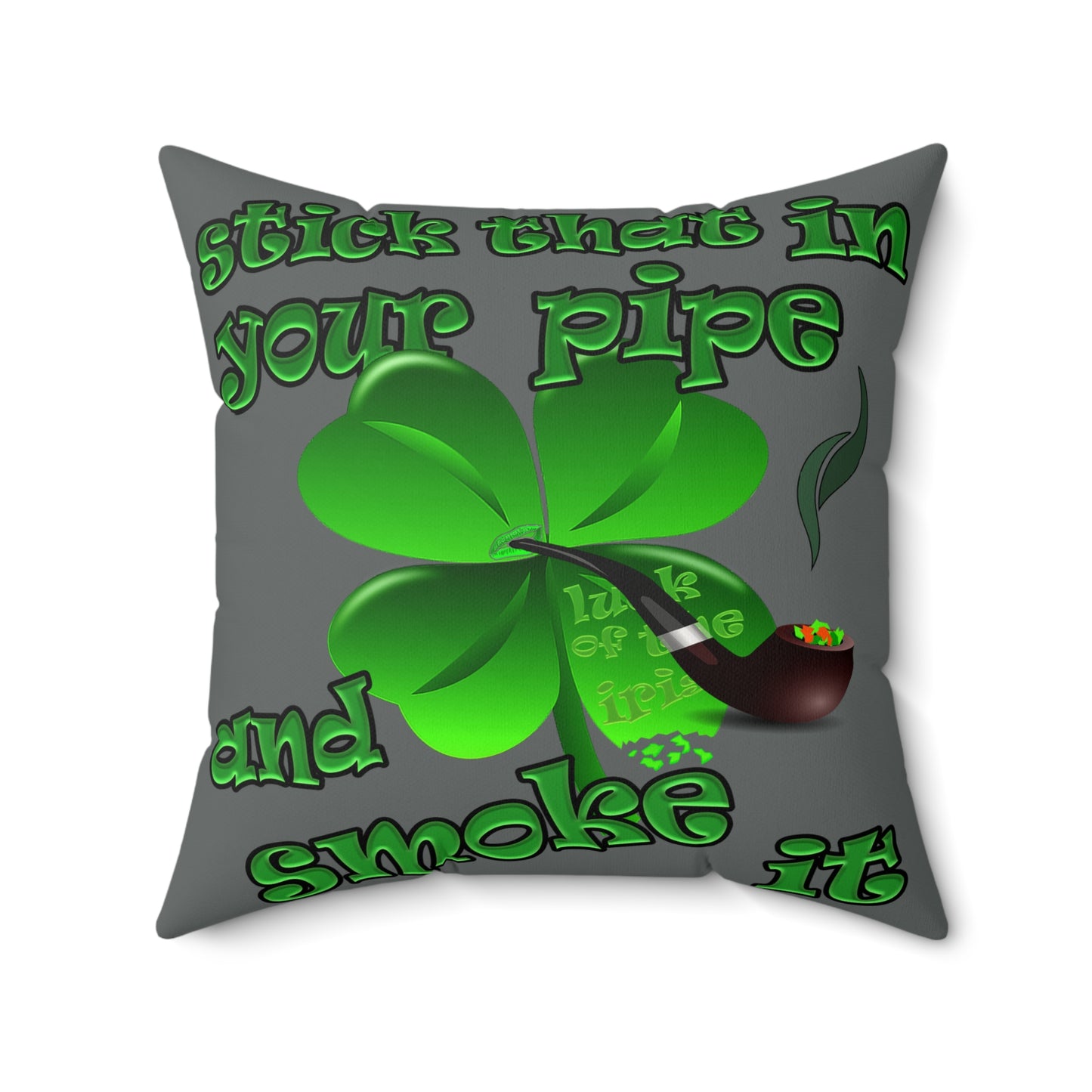celtics logo - Faux Suede Square Pillow - (dark grey)