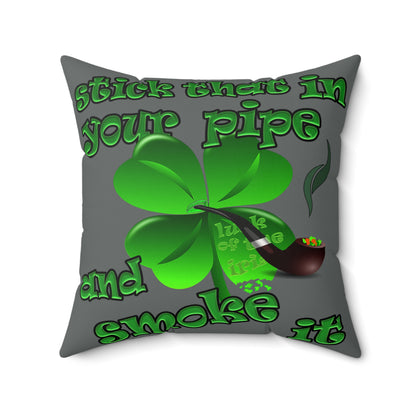 celtics logo - Faux Suede Square Pillow - (dark grey)