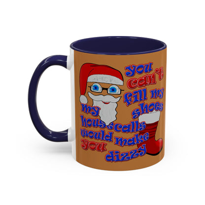 santa's shoes - Accent Mug (light brown)
