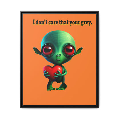 I don't care that your grey - framed canvas art (crusta)