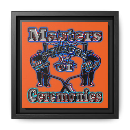 em cee squared - framed canvas art (orange)