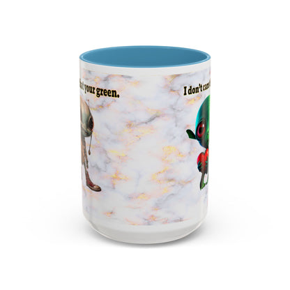 I don't care that your grey - Accent Mug (white marble)