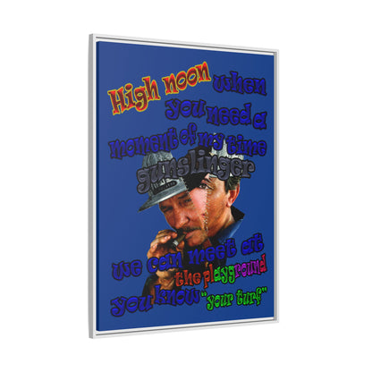 high noon - framed canvas art (dark blue)