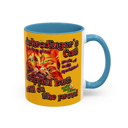schrodinger's cat - Accent Mug (yellow)
