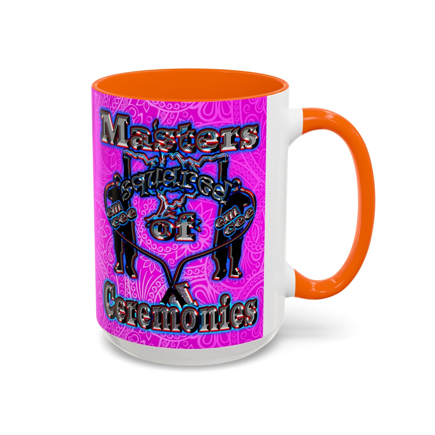 em cee squared - Accent Mug (pink swirl)