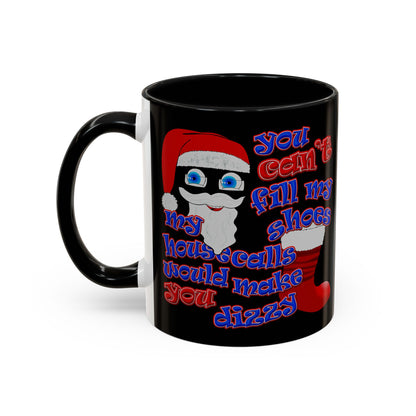 santa's shoes - Accent Mug (black)