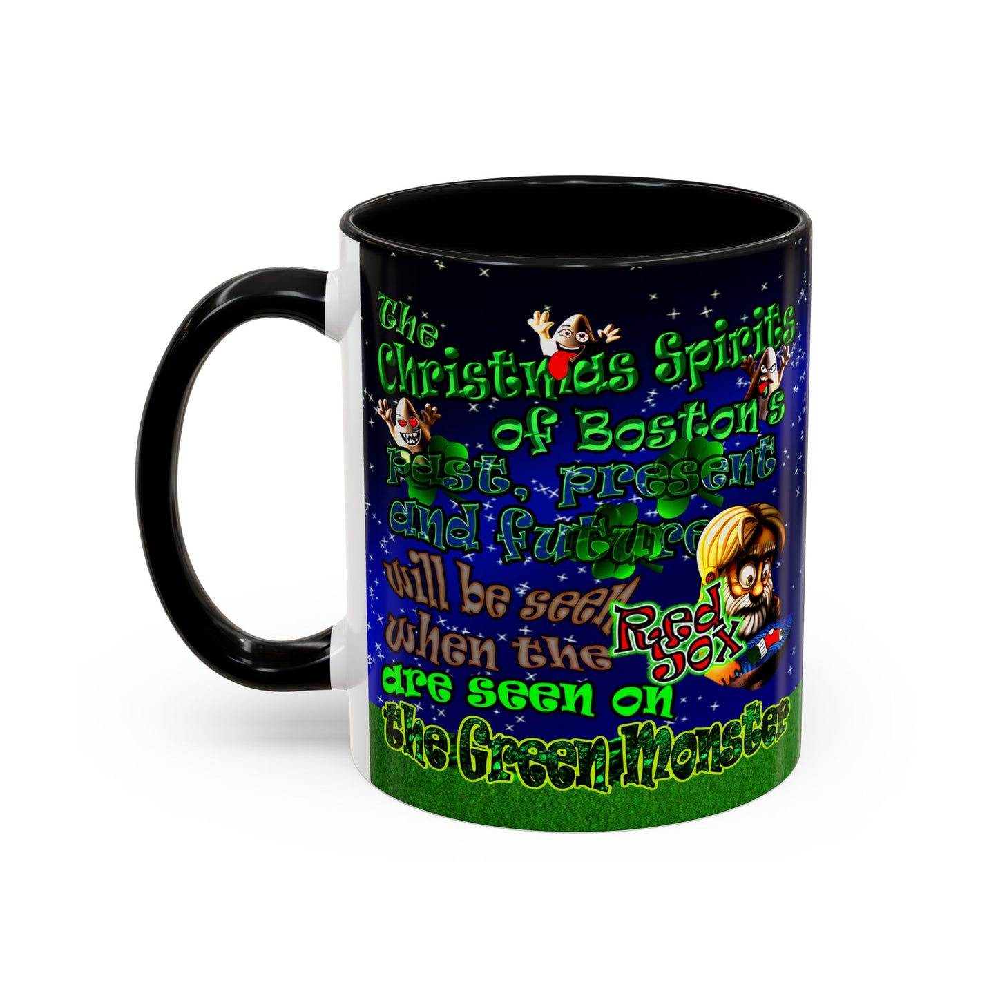 christmas spirits of boston - Accent Mug ('snoops' background)
