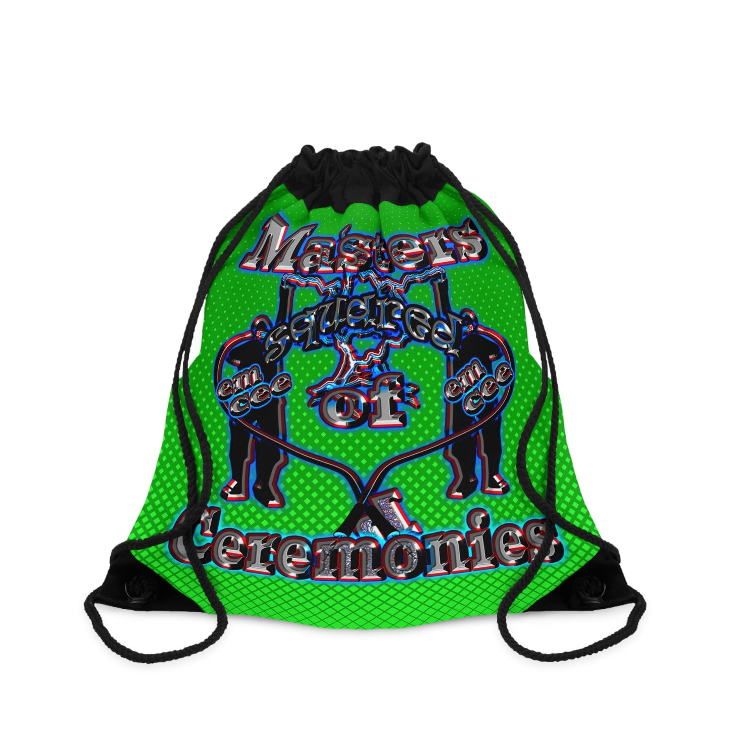 em cee squared - Drawstring Bag (logo green)