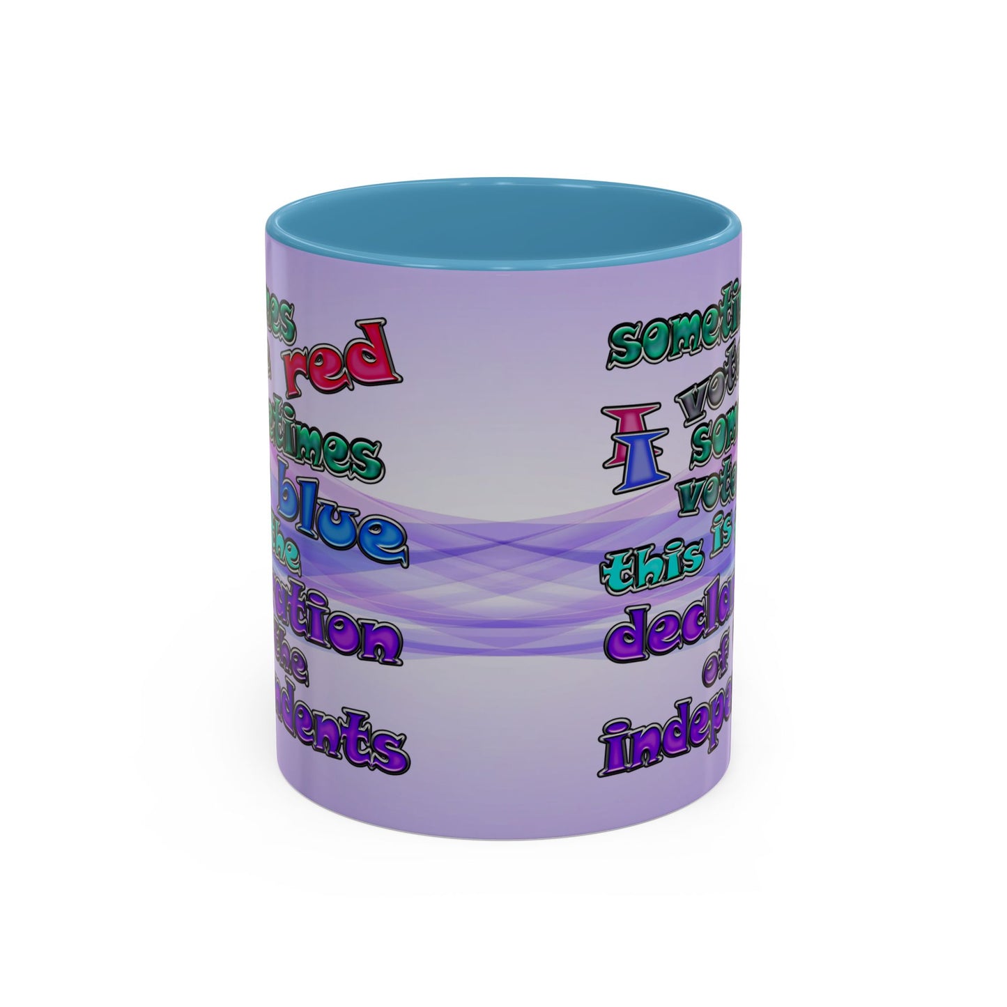 declaration of the independents - Accent Mug (light blue-pink wave)