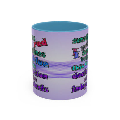 declaration of the independents - Accent Mug (light blue-pink wave)